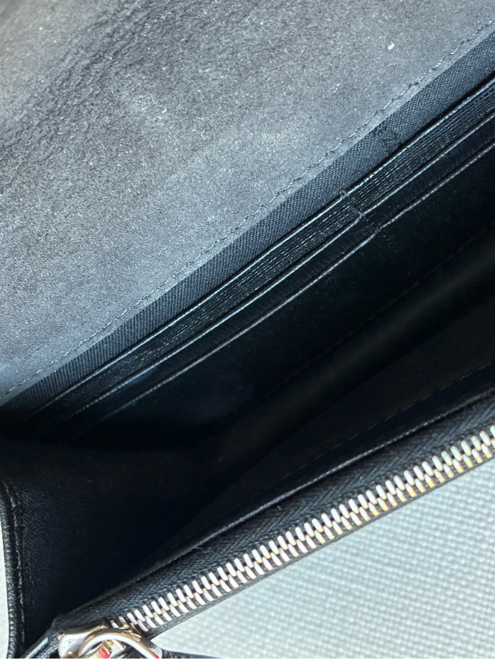 Fendi Karlito Studded Wallet on Chain / Clutch with Black Fur - Picture 13 of 16